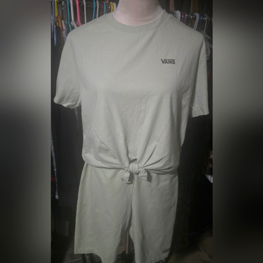 Vans Light Green T-Shirt and Pants Set